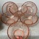 Six coupelles Arcoroc modèle Rosaline en verre rose