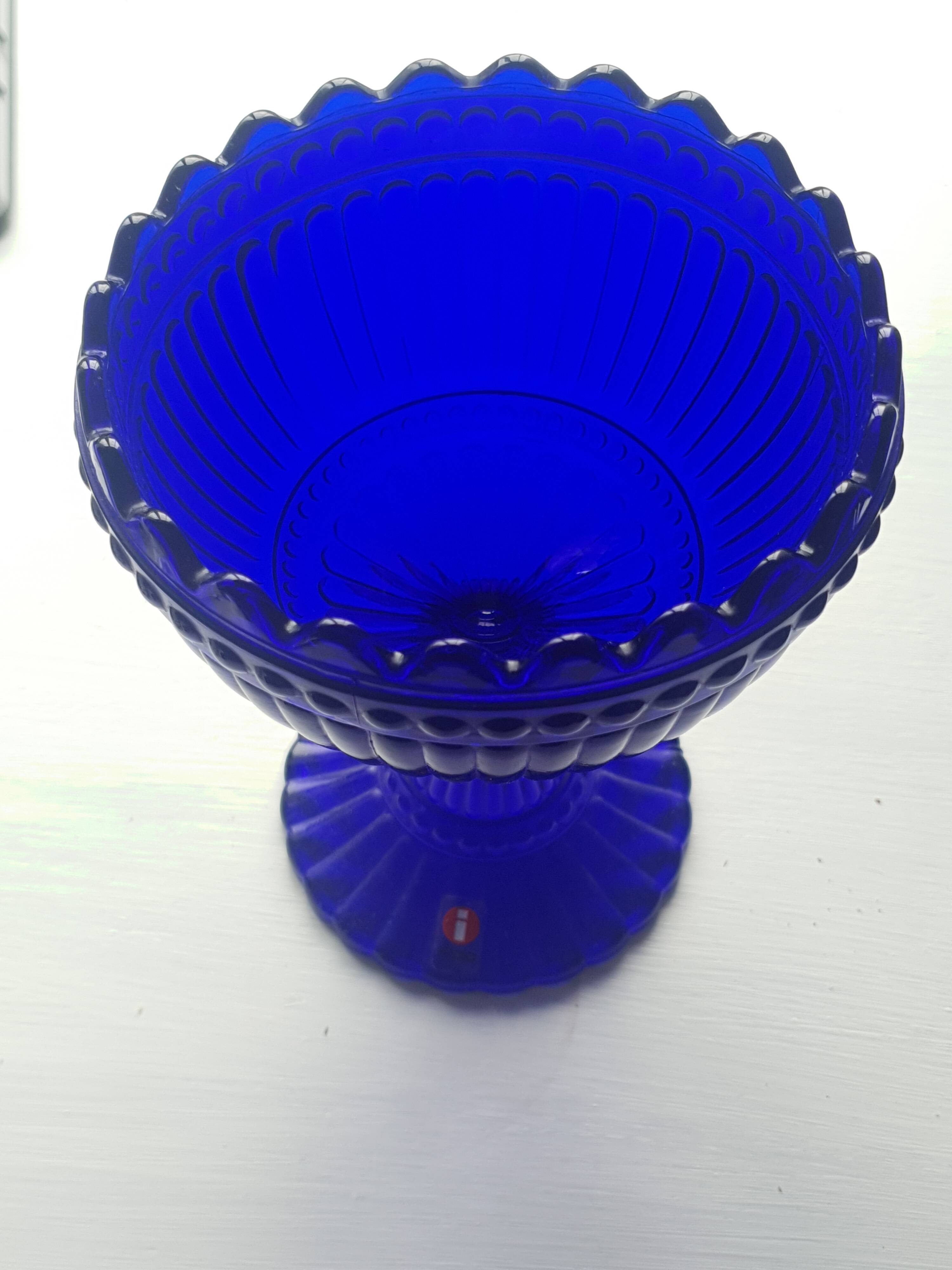 Mariskooli by Iittala, cobalt blue, vintage 80s