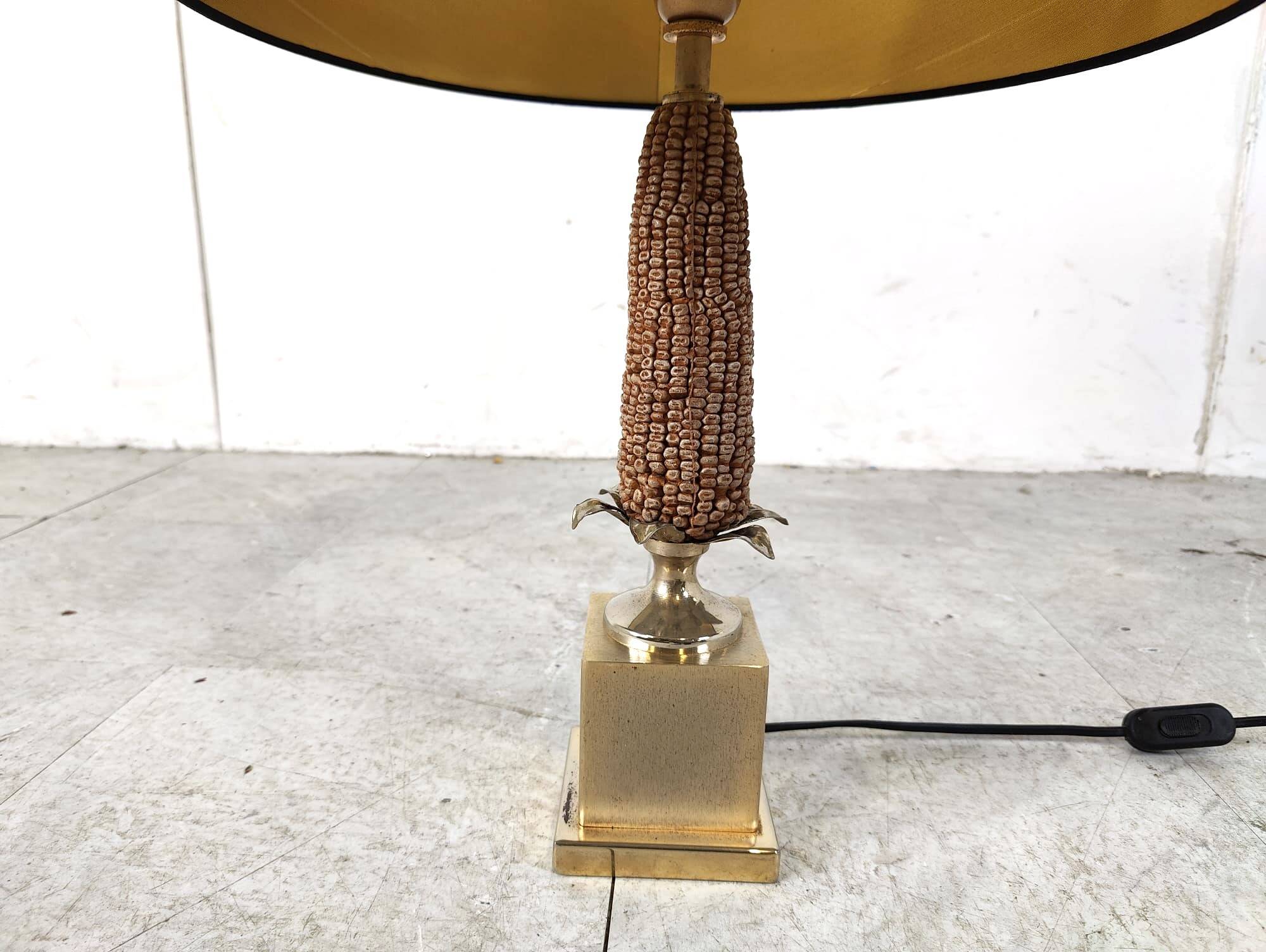 Vintage french corn table lamp, 1970s