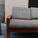 Scandinavian sofa from the 60s teak and fabric