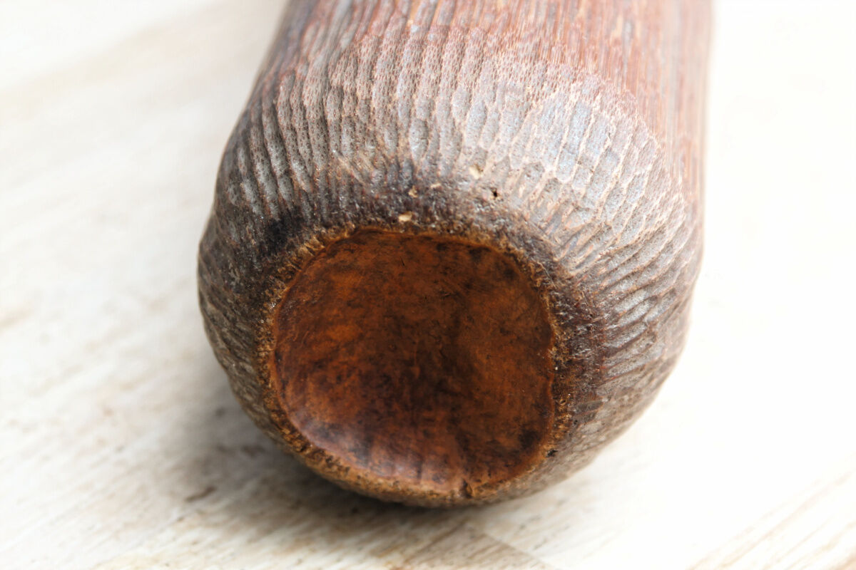 Carved bamboo vase, Japan