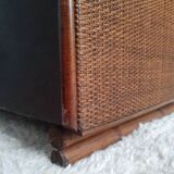 Vintage rattan chest of drawers 4 drawers