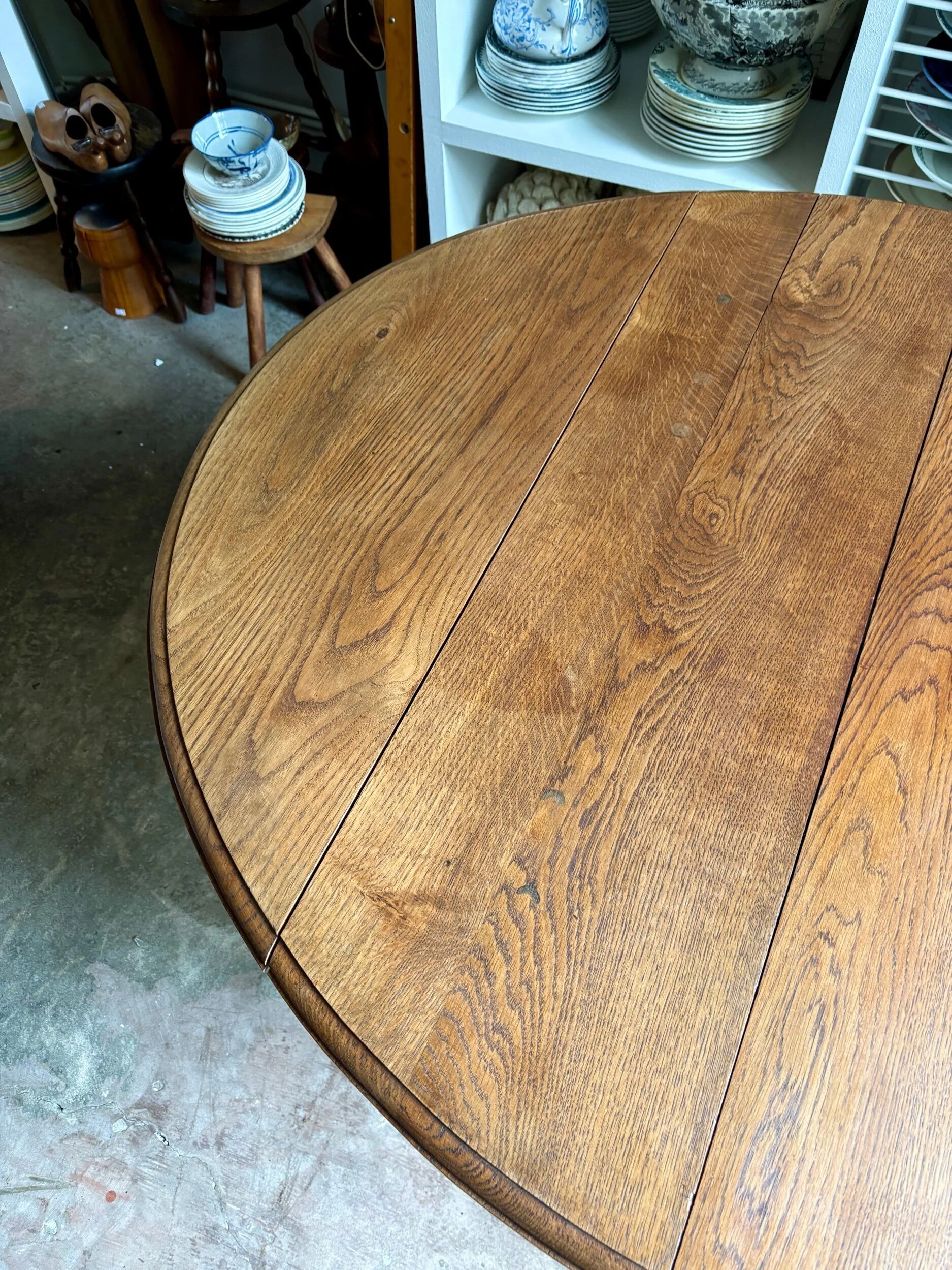 Dark wood dining table