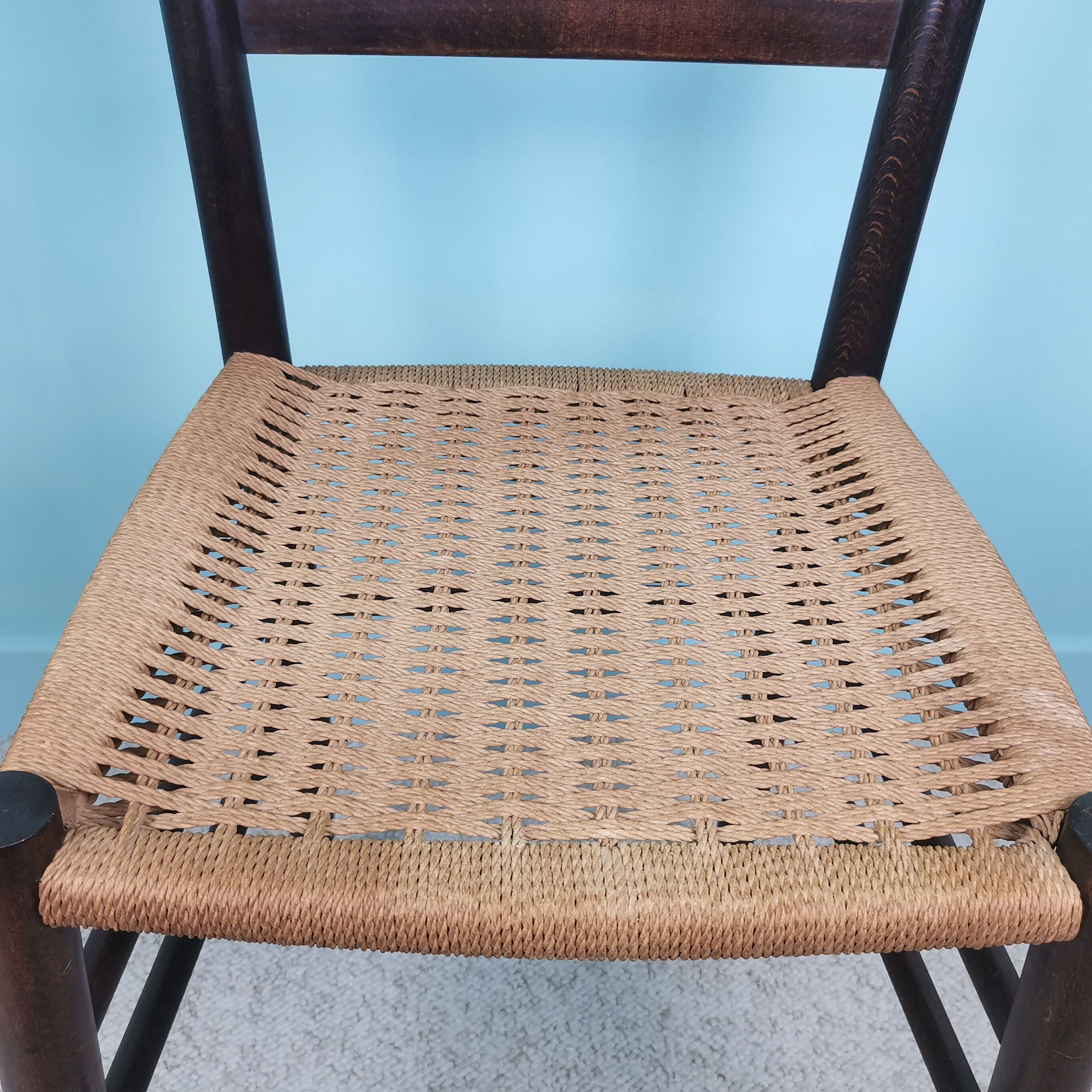 Wooden and rope chair