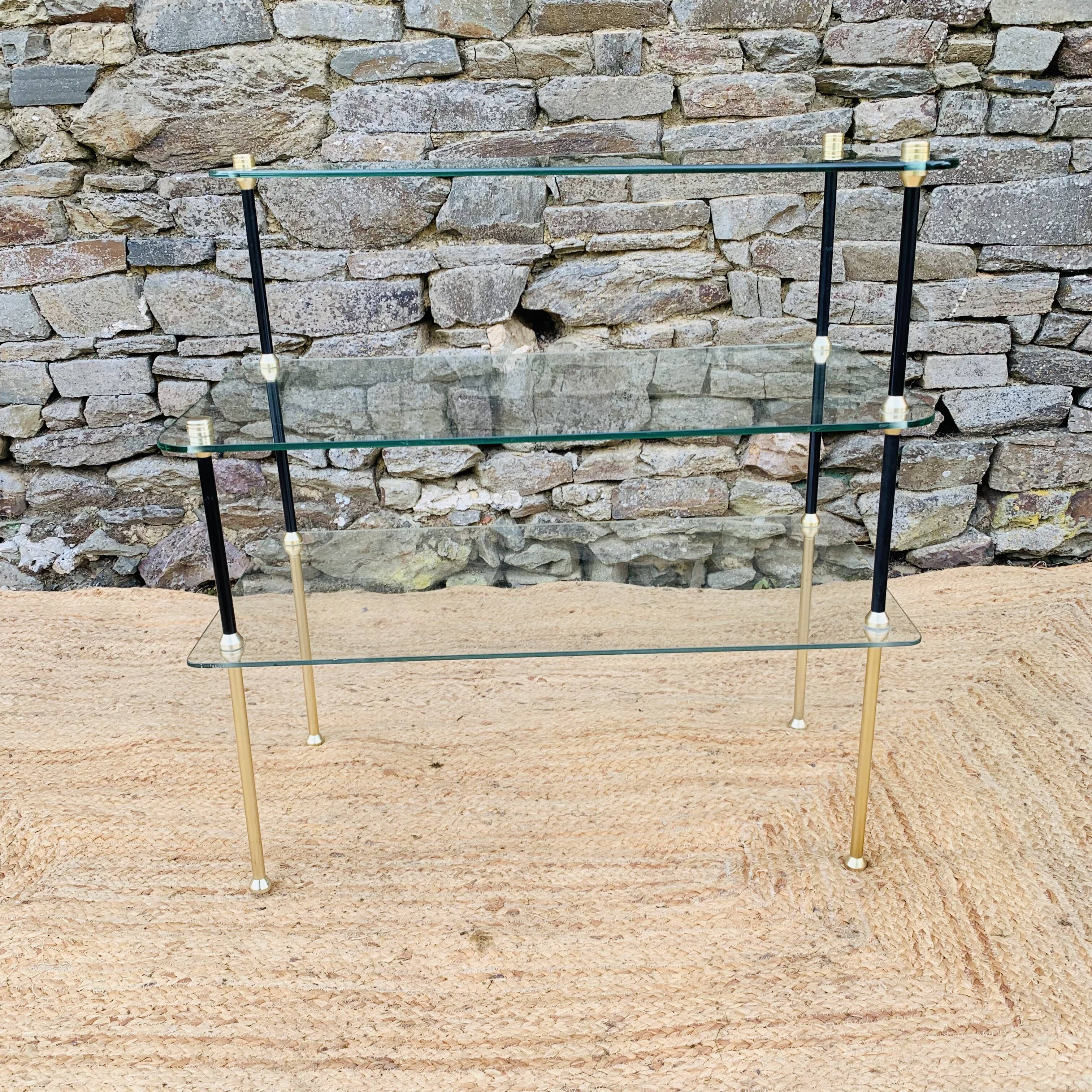 Vintage glass shelf from the 50s/60s