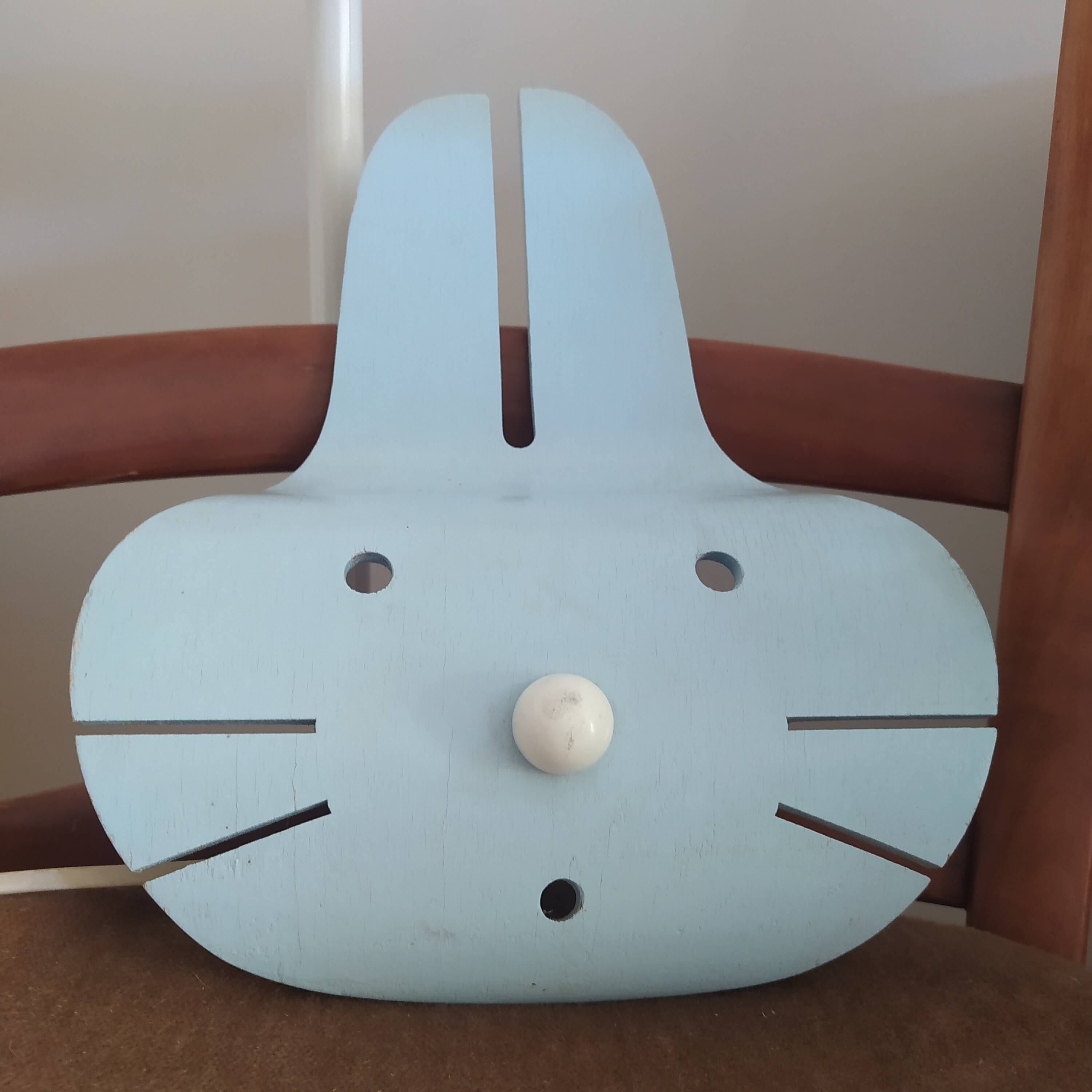 Bogo Rabbit blue wooden wall light 1980
