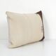 Organic striped kilim lumbar pillow cover, unique patterned organic throw lumbar pillow