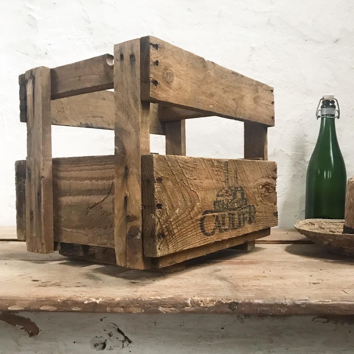 Antique bottle rack