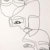 Faces original artwork 50x70