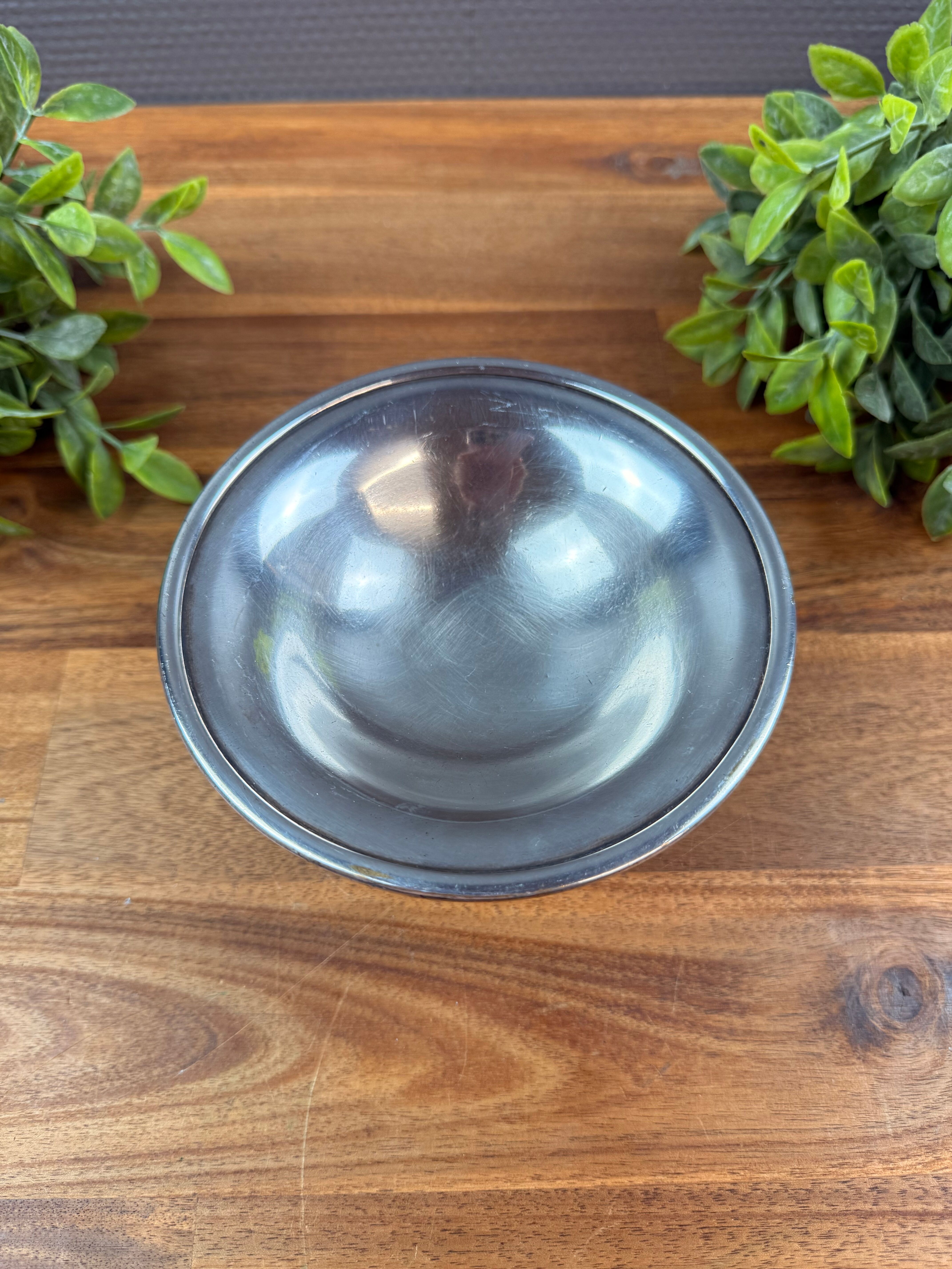 Small Christofle Silver-Plated Metal Tray on Stand