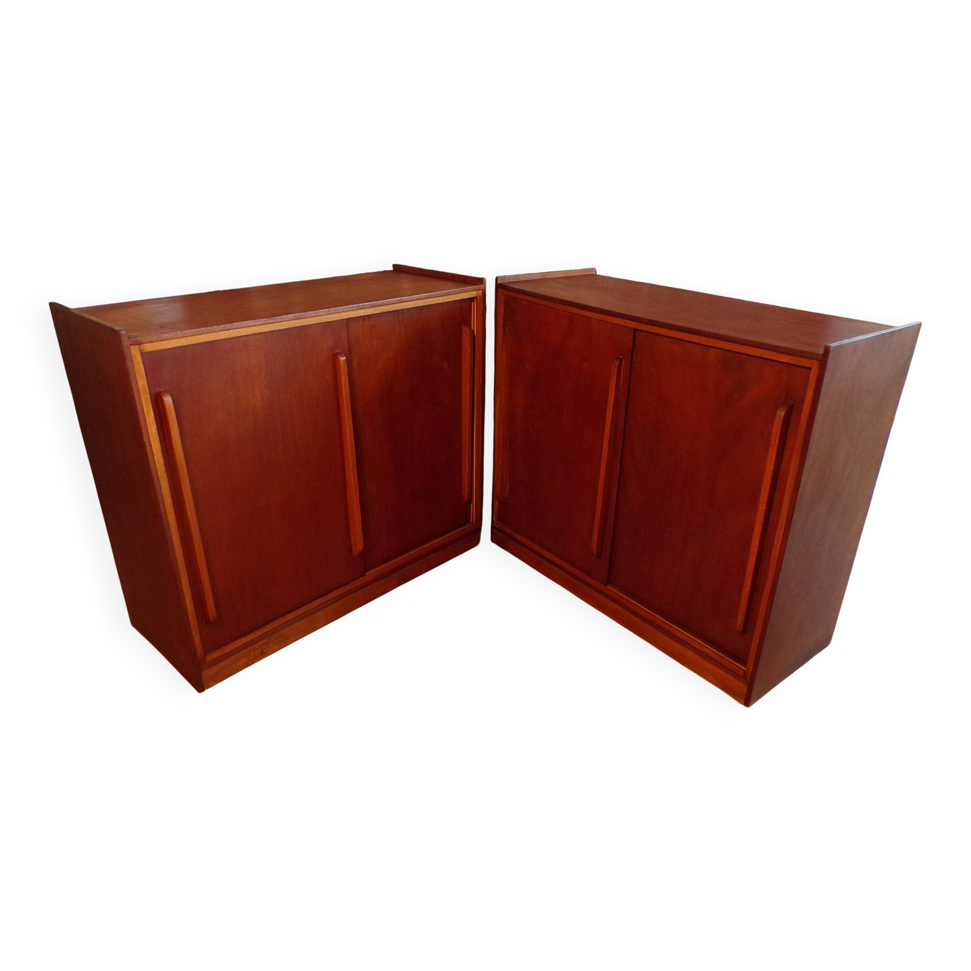 Duo of trade furniture with sliding doors