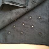 Hand embroidered linen tablecloth, 60's, 3.10m