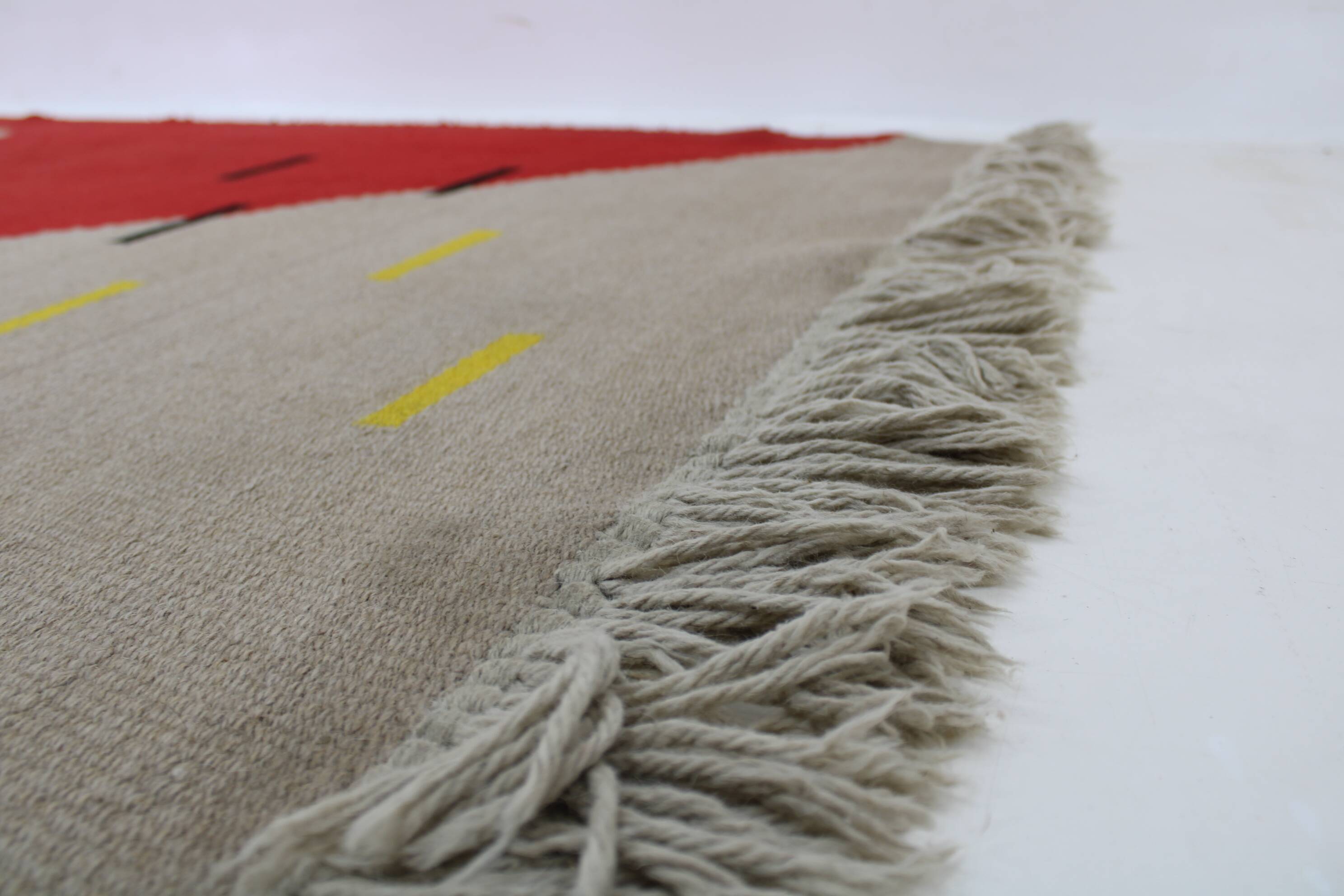 1960s Wool Abstract Rug, Czechoslovakia