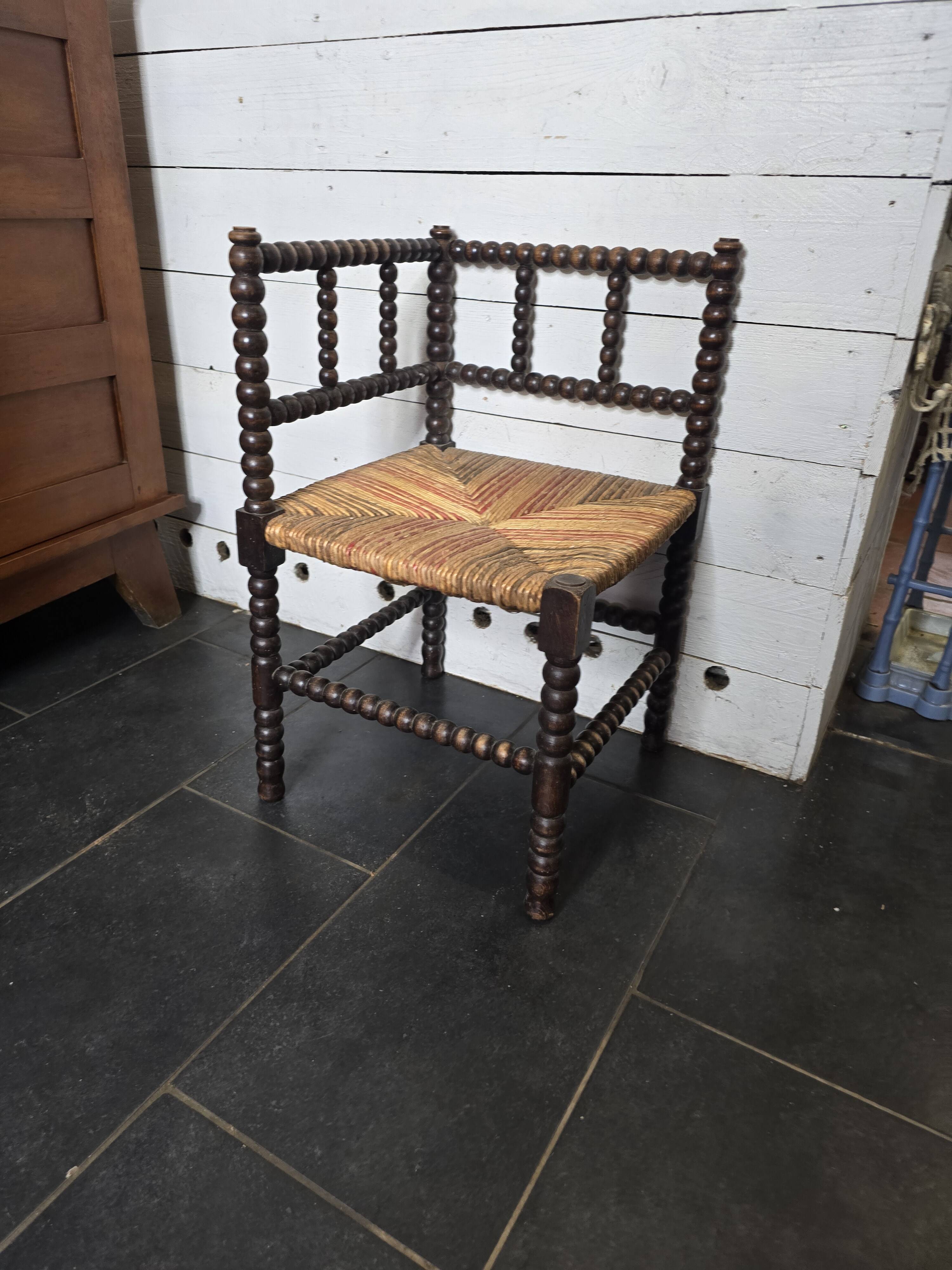 Fireplace corner armchair