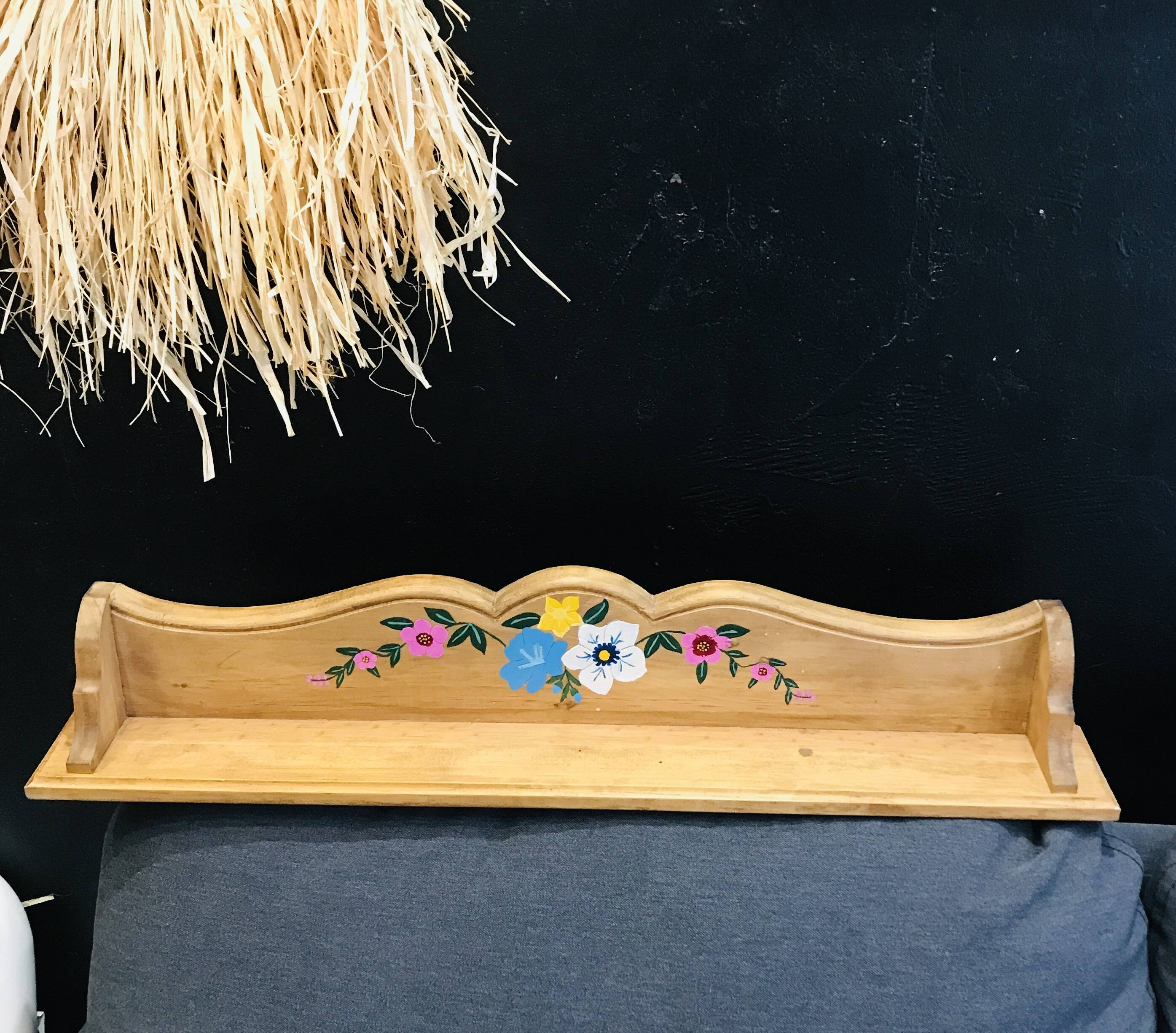 Petite étagère motif floral