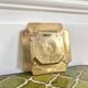 Vintage engraved brass ashtray