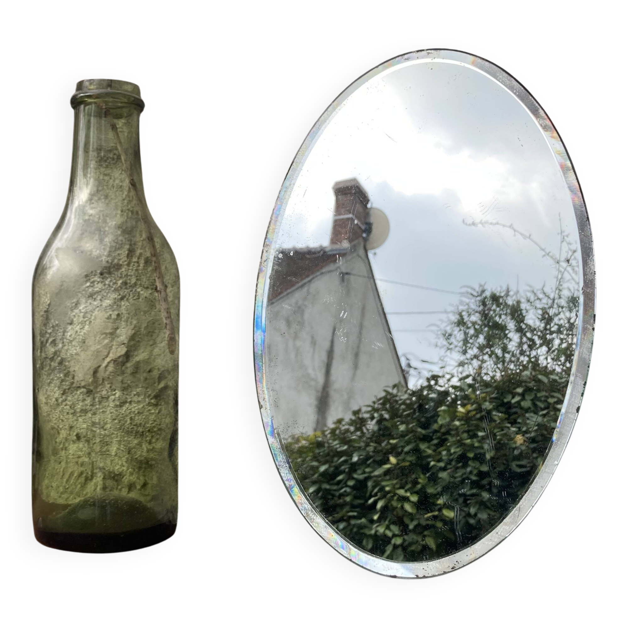 Miroir ancien biseauté