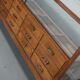 Antique British oak haberdashery cabinet, 1930s