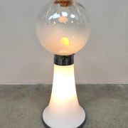 Vintage Italian design glass floor table lamp