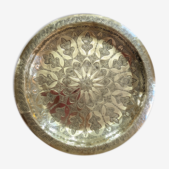 Moroccan brass tray