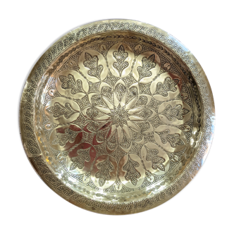 Moroccan brass tray