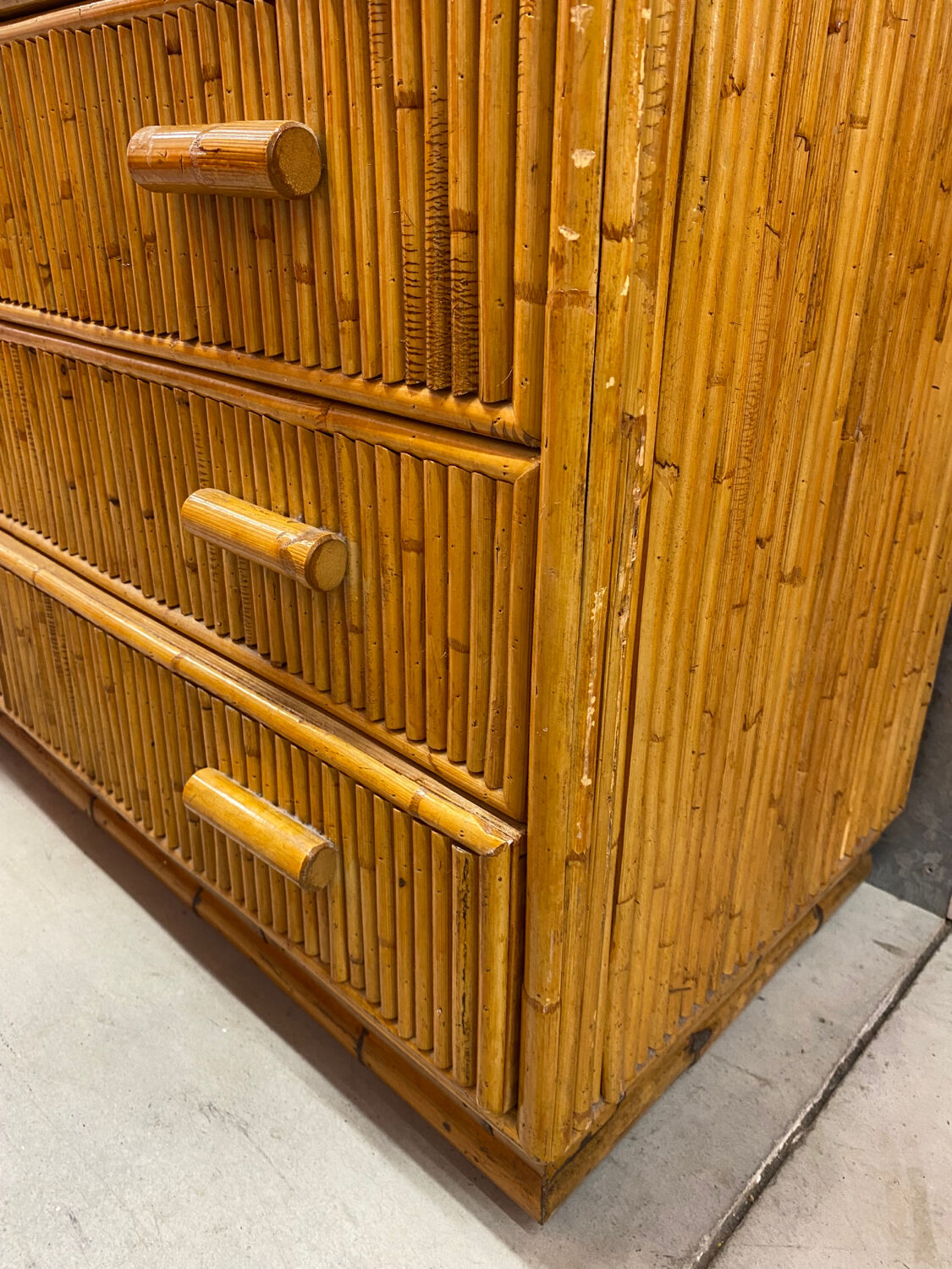 Commode bambou vintage