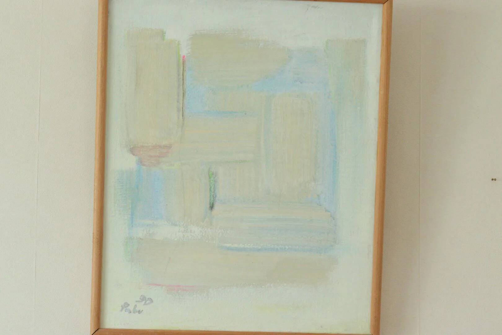 Original Swedish oil on canvas from the mid-century "Virginia" by Pabu.