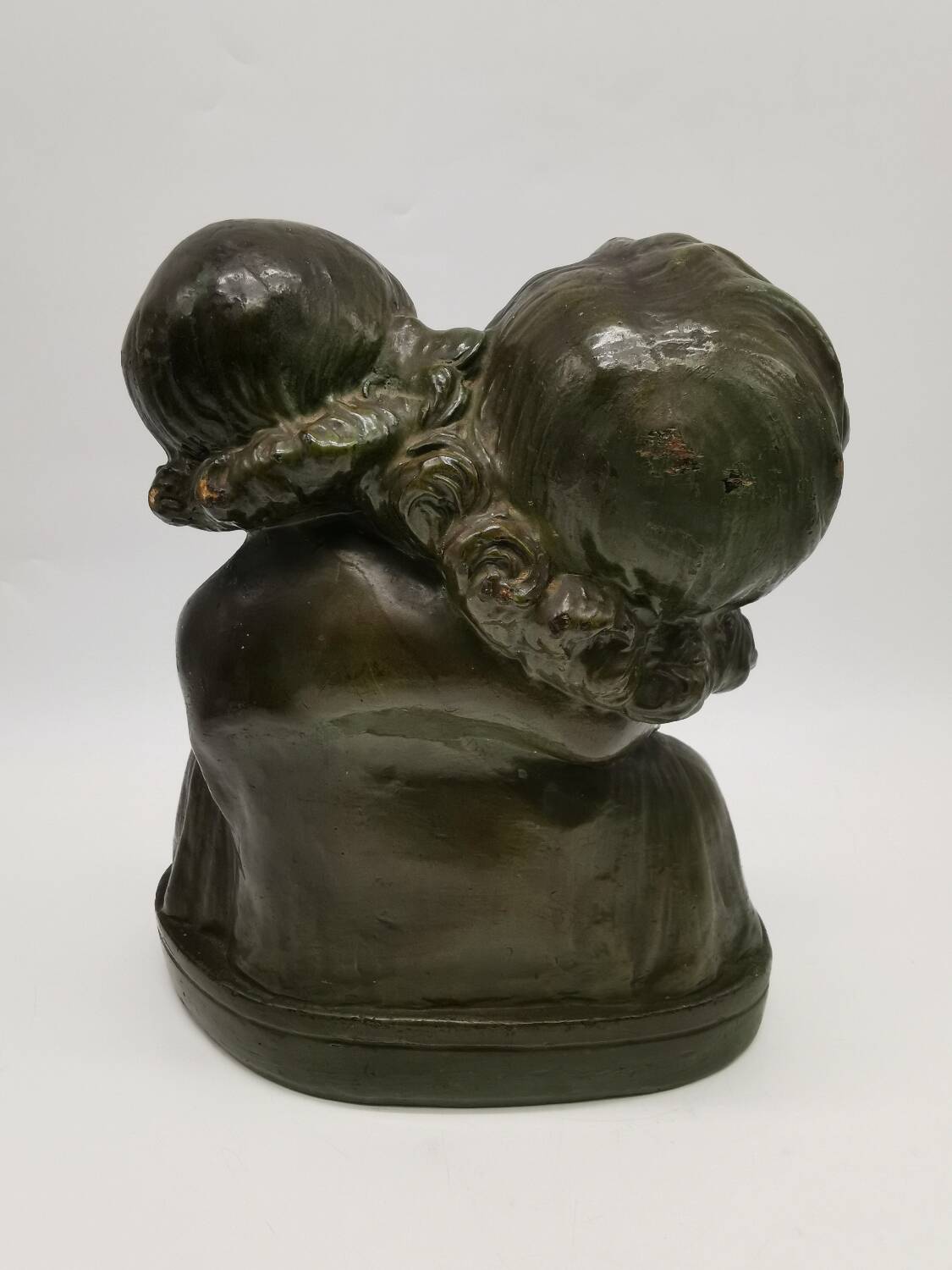 Old sculpture statue bust terracotta maternity mother child art deco 1930