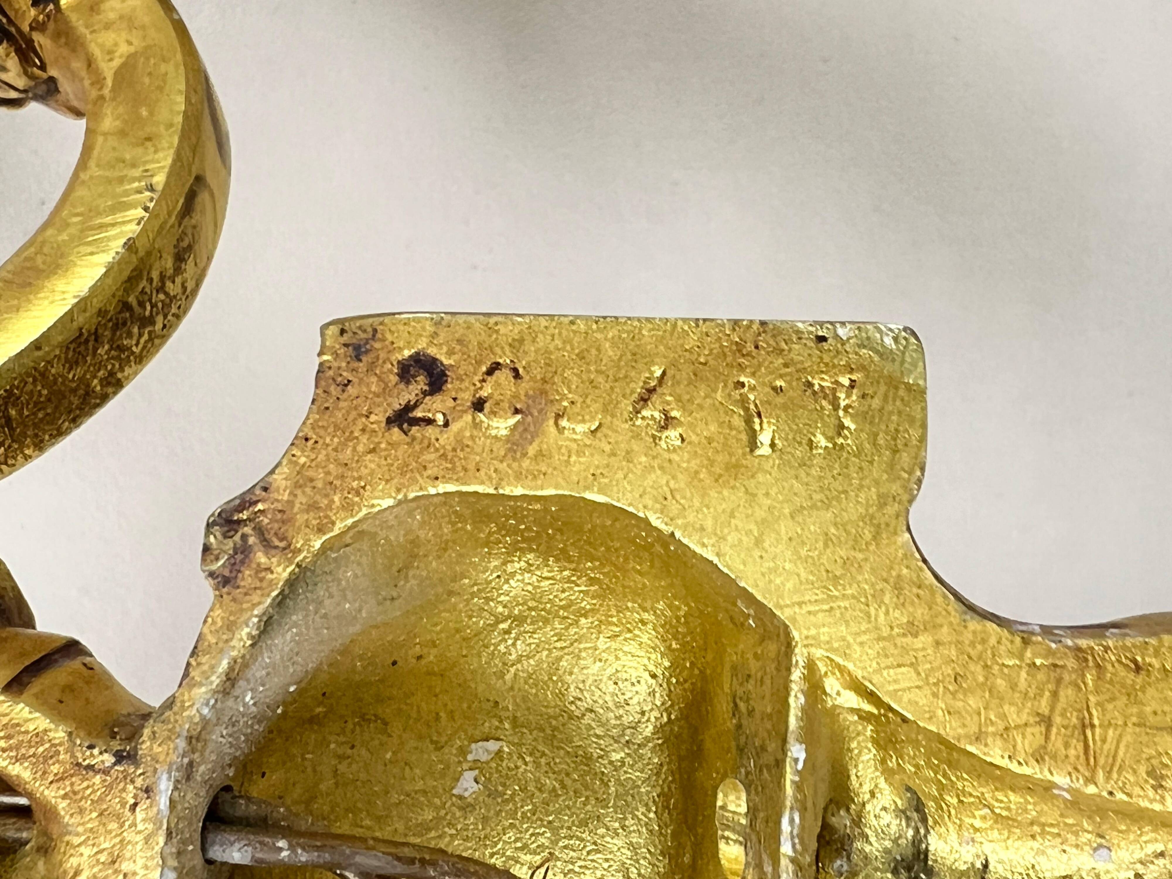 Pair of Wall Sconces - 2 Lights - Louis XVI Style - Gilt Bronze