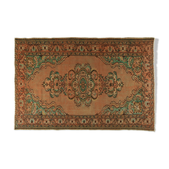 Anatolian handmade vintage rug 255 cm x 168 cm