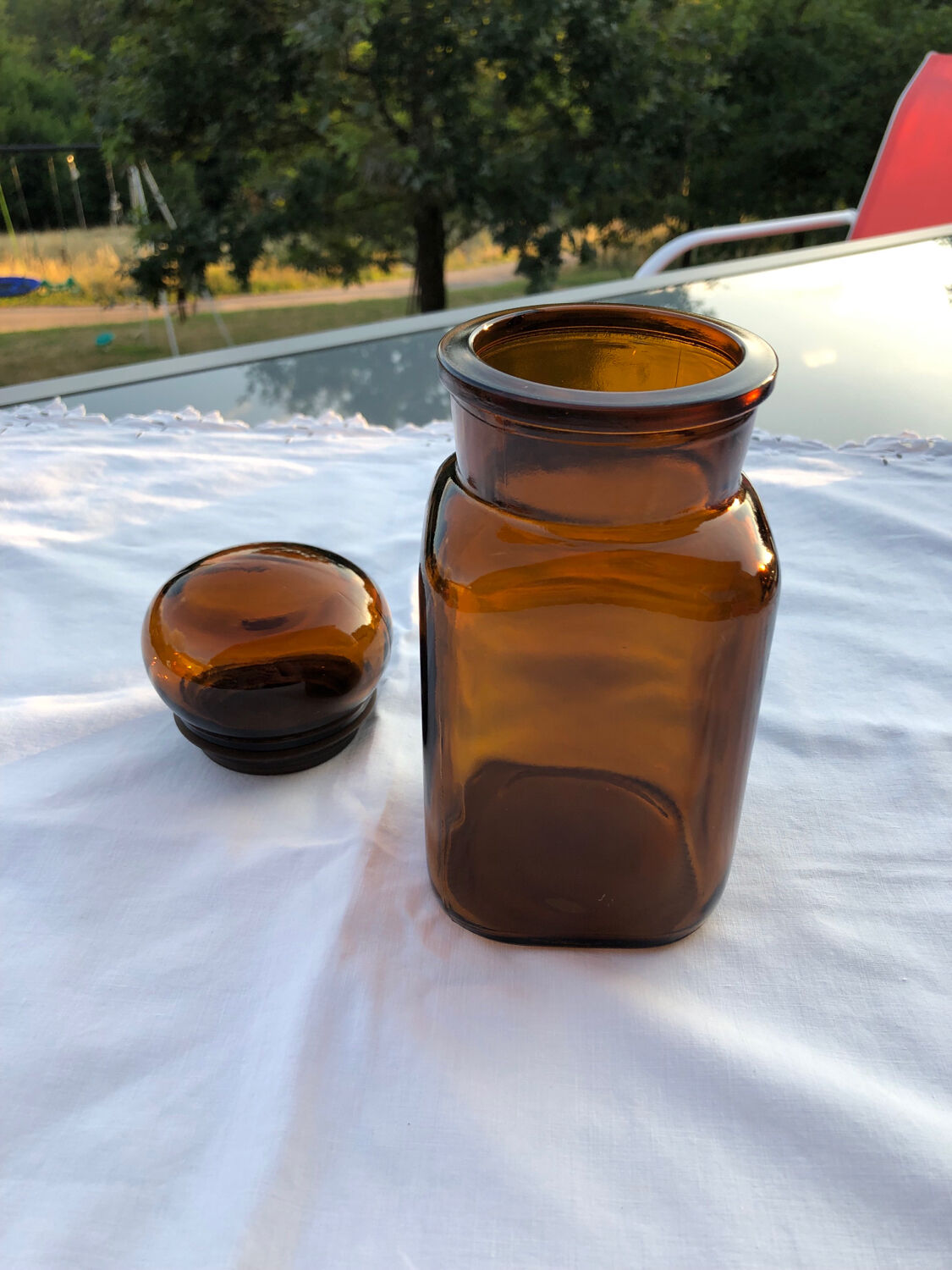 Vintage glass jar / spice jar