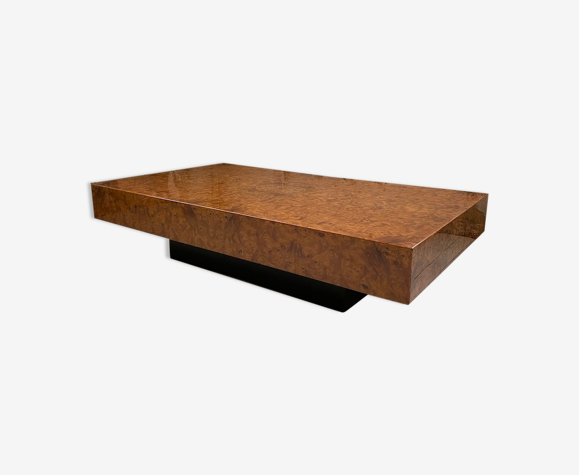 Table basse italienne laque loupe d’orme