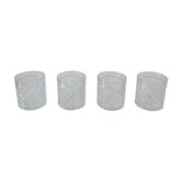 Set of 4 vintage carved glasses
