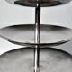 Small mute servant in vintage/old silver metal with 3 trays