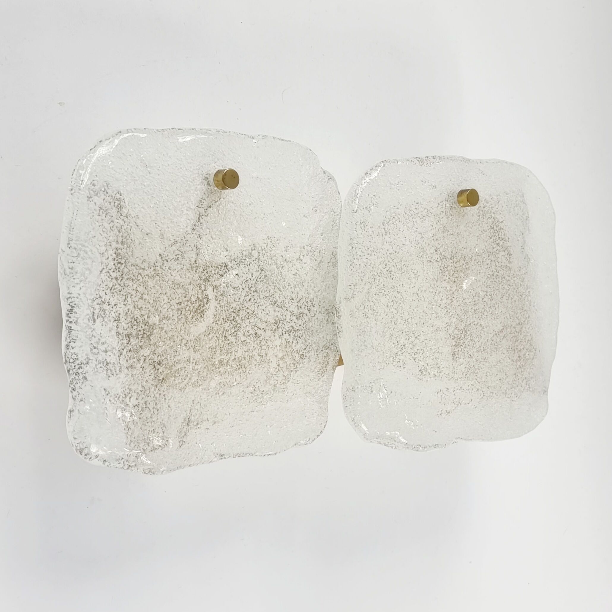 Paire d'appliques en verre de Murano et laiton par J. T. Kalmar, Autriche, années 1960