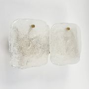 Paire of Murano glass and brass wall light by J. T. Kalmar, Austria, 1960s