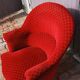 Red velvet armchair