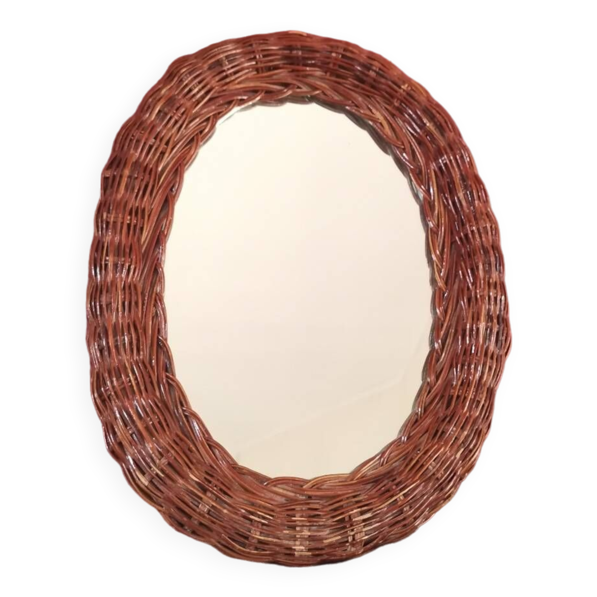 Mini wicker mirror