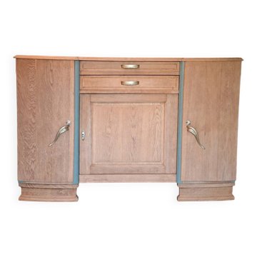 Art deco buffet in raw oak refurbished