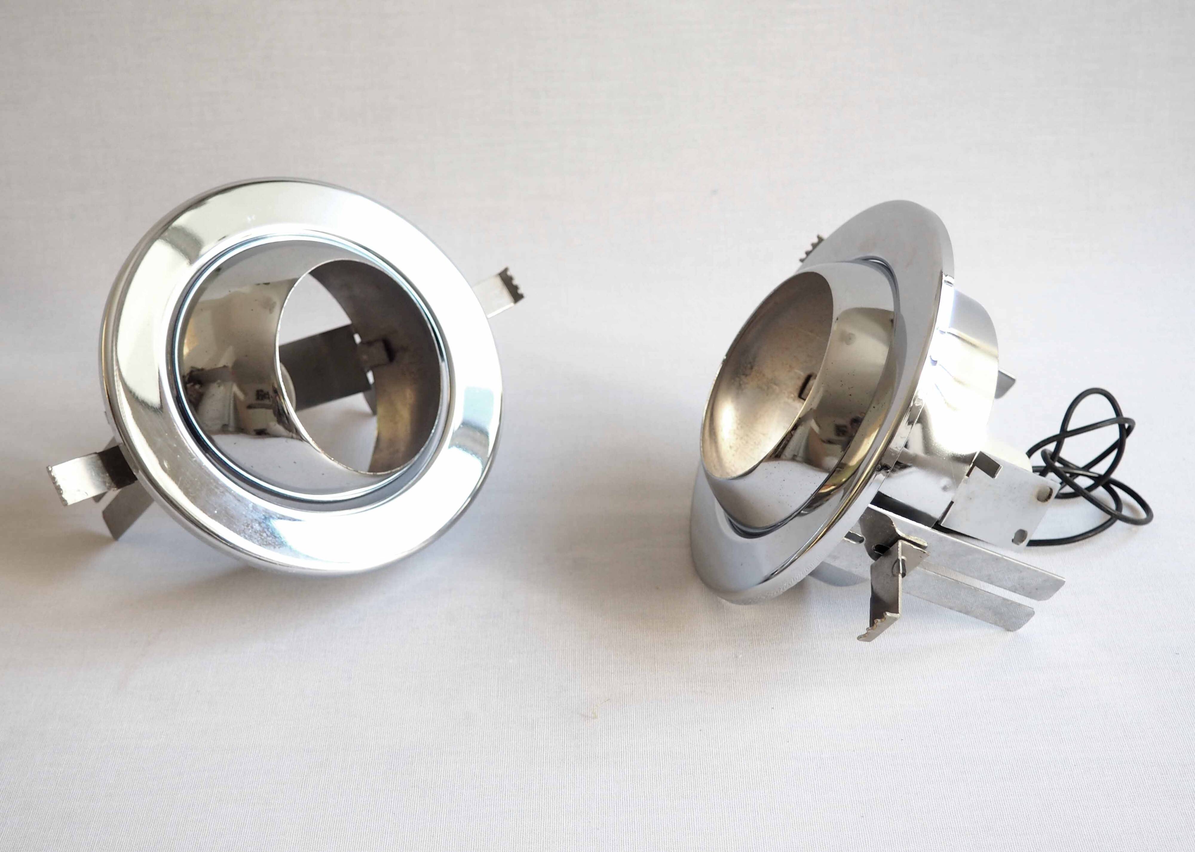 Pair of Targetti chrome spotlights