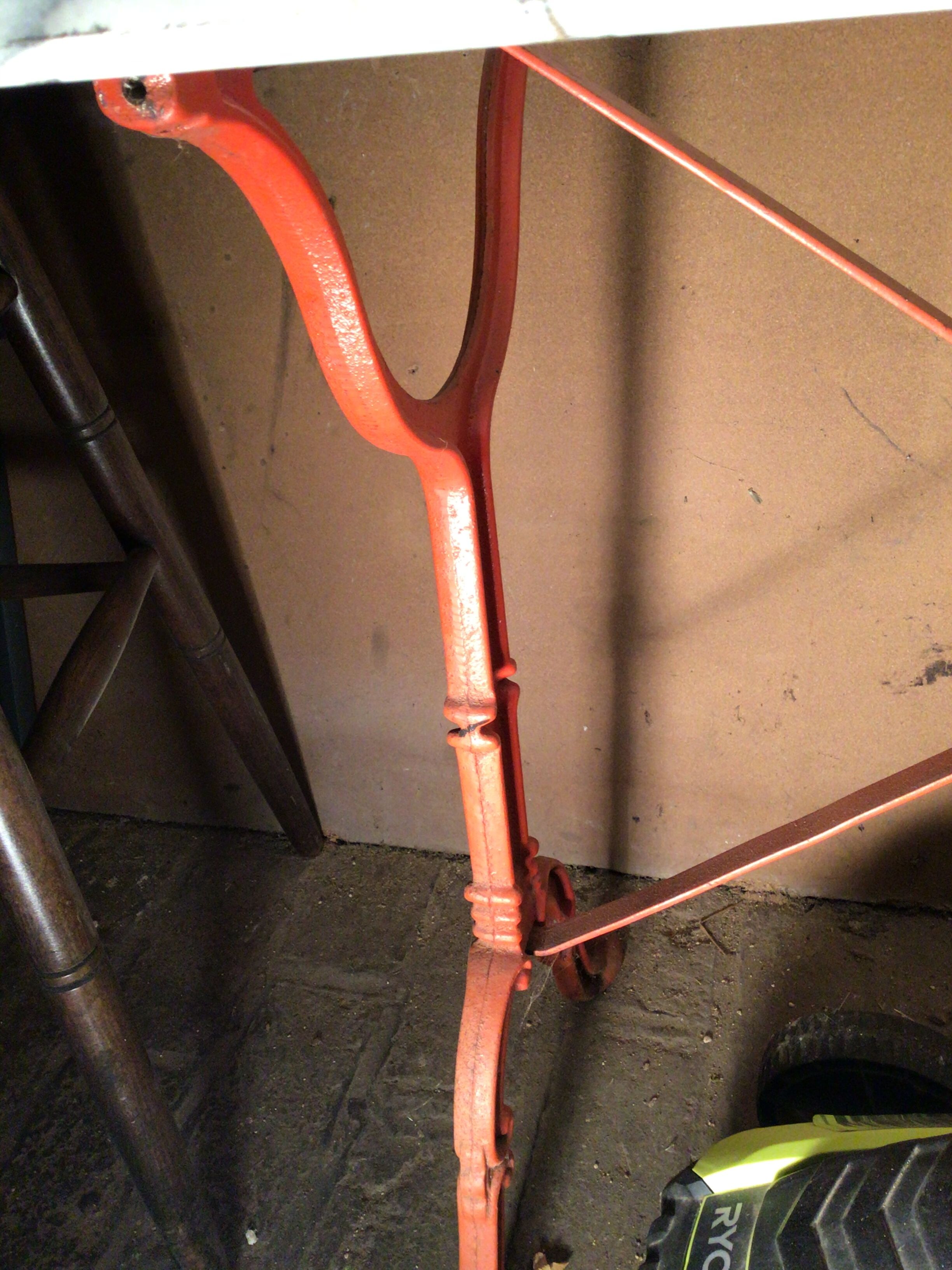 Marble and cast iron bistro table