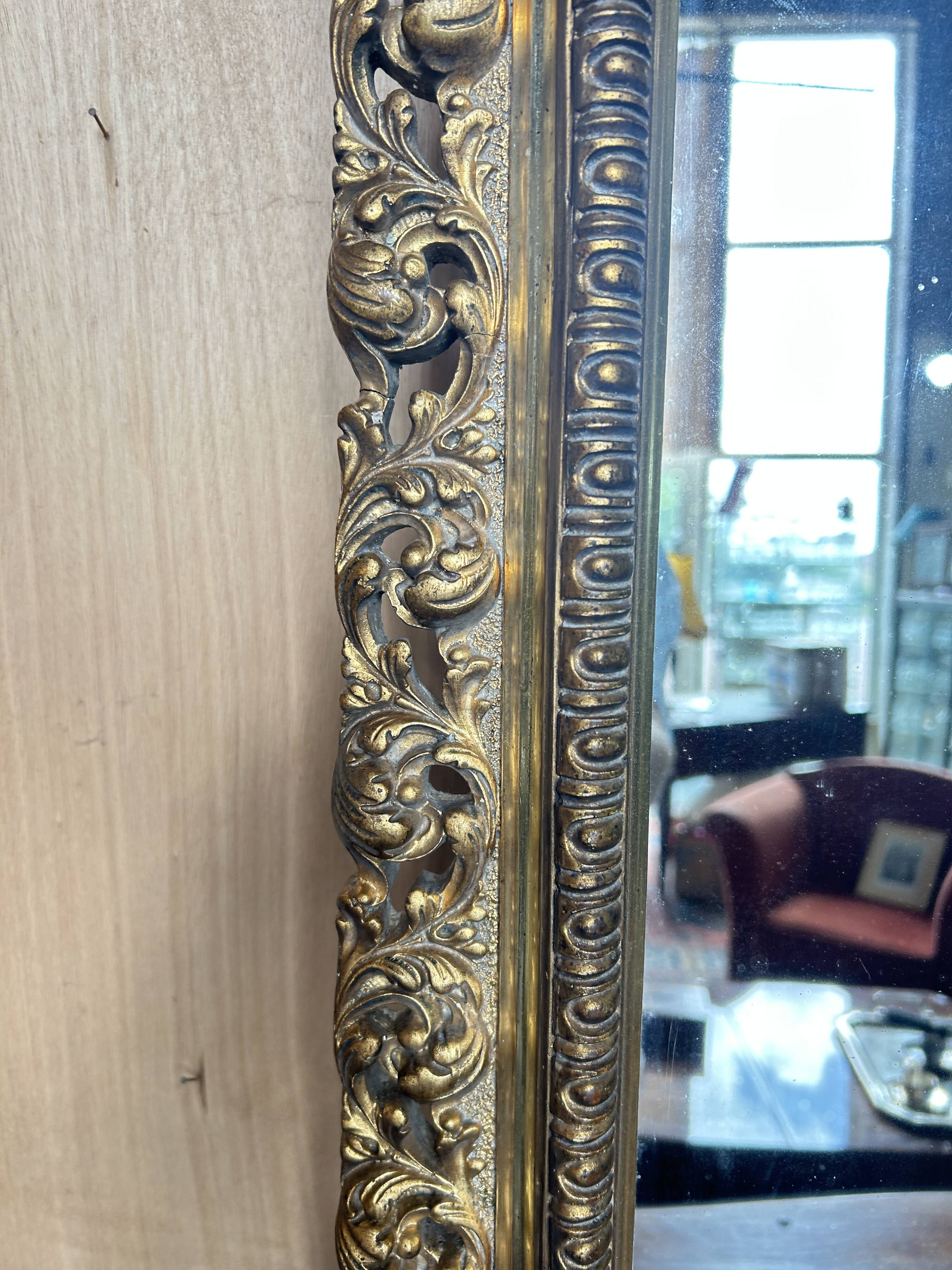 Golden rectangular mirror