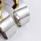Pair of brass and chrome-plated metal candlesticks