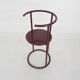 Bordeaux red metal circle Bauhaus style chair