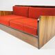 Art deco walnut sofa bed 1960s