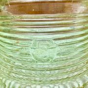 Vacuum pocket container art deco modernist glass, crystal stamp to decipher