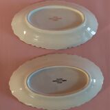 Dishes raviers lot of two porcelain of Limoges Charbernaud and Larcher