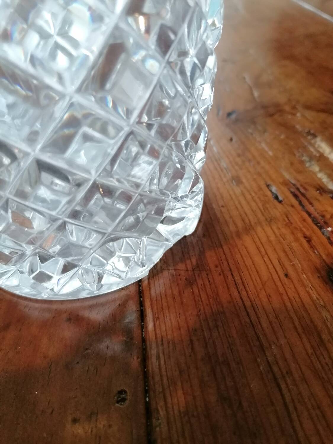 Vintage large crystal vase