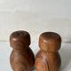 Vintage wooden salt and pepper shakers
