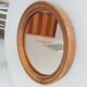 Vintage round wooden mirror